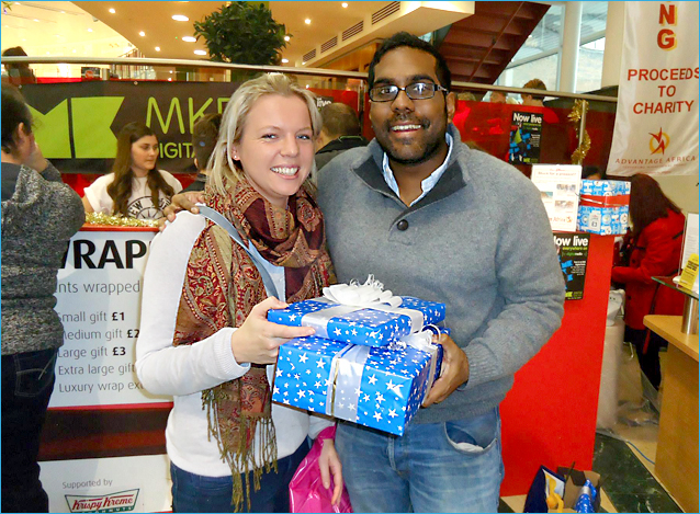 Advantage Africa fundraising by gift wrapping